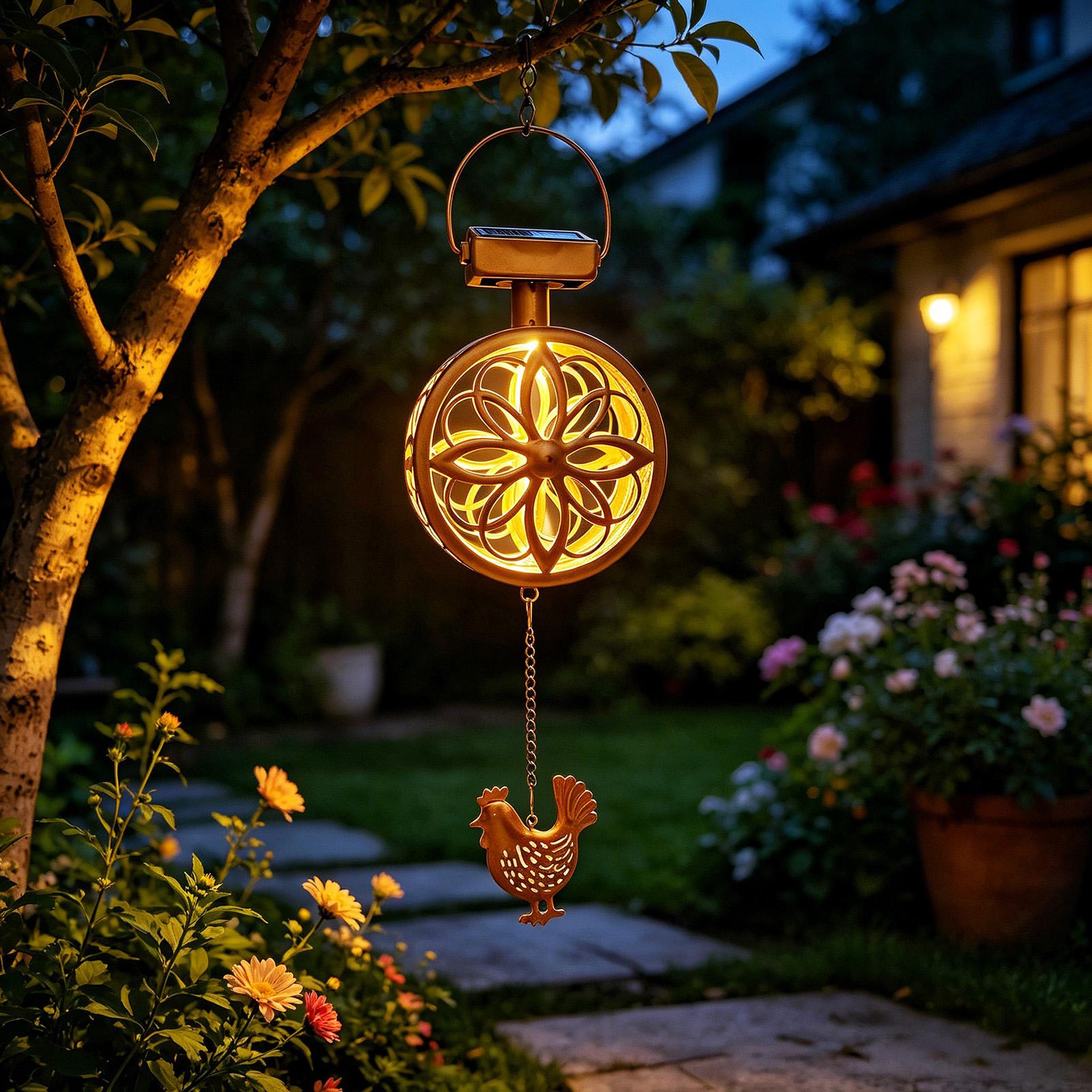 Outdoor Lighting Yellow - Güneş enerjili dış mekan asılı sarkıt