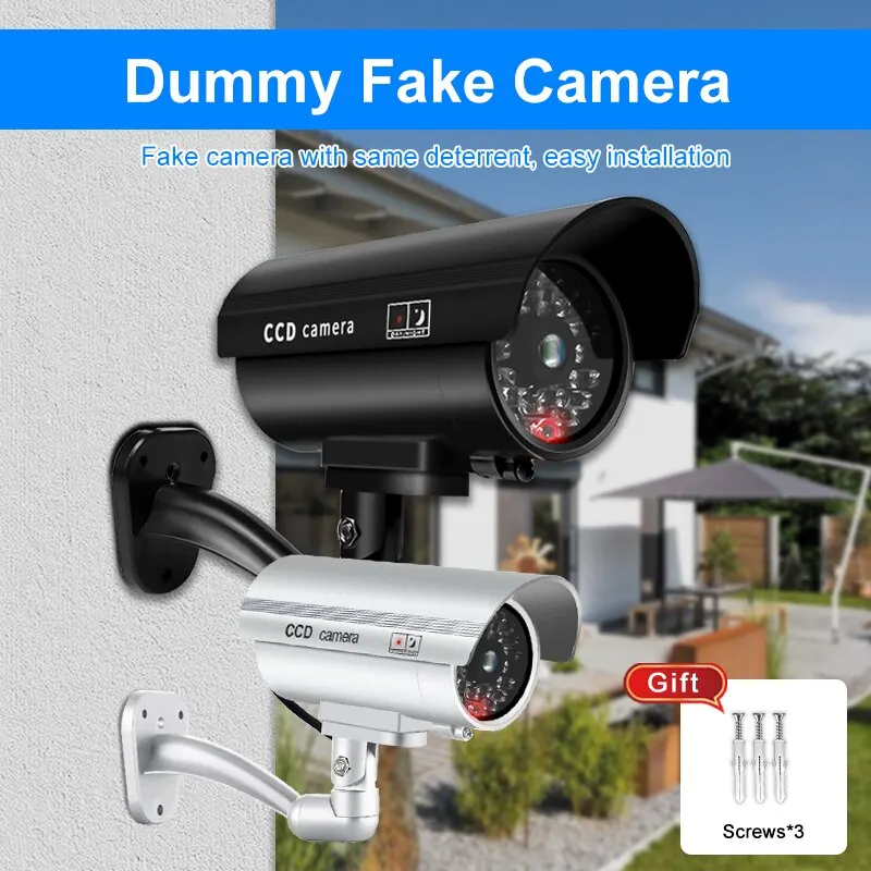 Outdoor Lighting And Camera - 1PC Sahte Güvenlik Kamerası Suya Dayanıklı