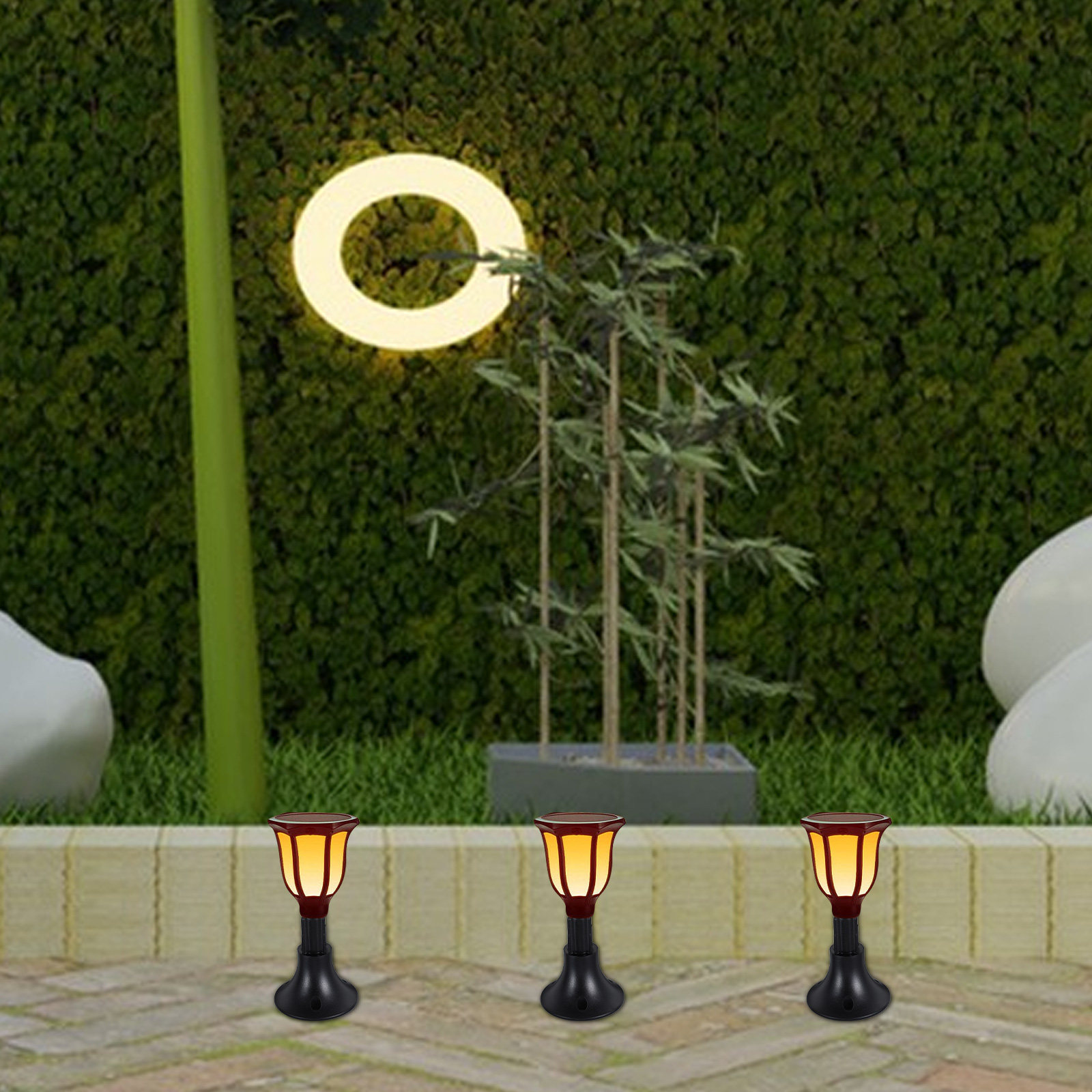 Solar Path Light - 10 Adet Bahçe Lambası Tabanı ABS