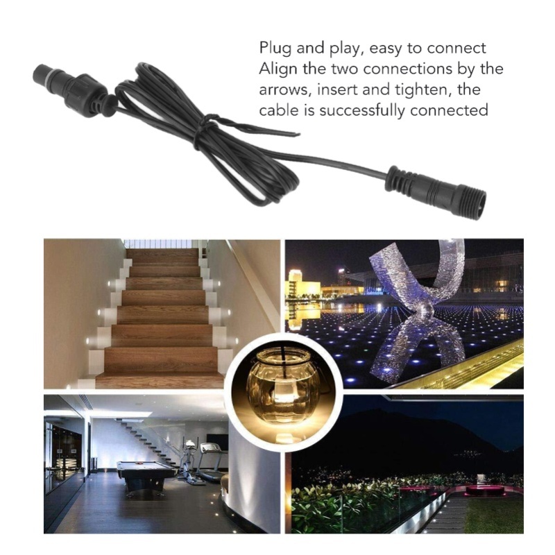Outdoor Lighting Extension Cord - 5 adet 3.3ft Güverte Işık Uzatma