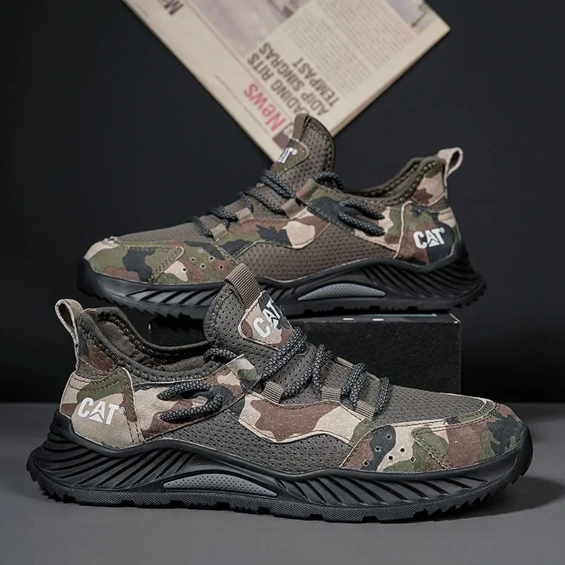Outdoor Lighting Quality - Erkek dantel-up kamuflaj Sneakers yüksek kalite