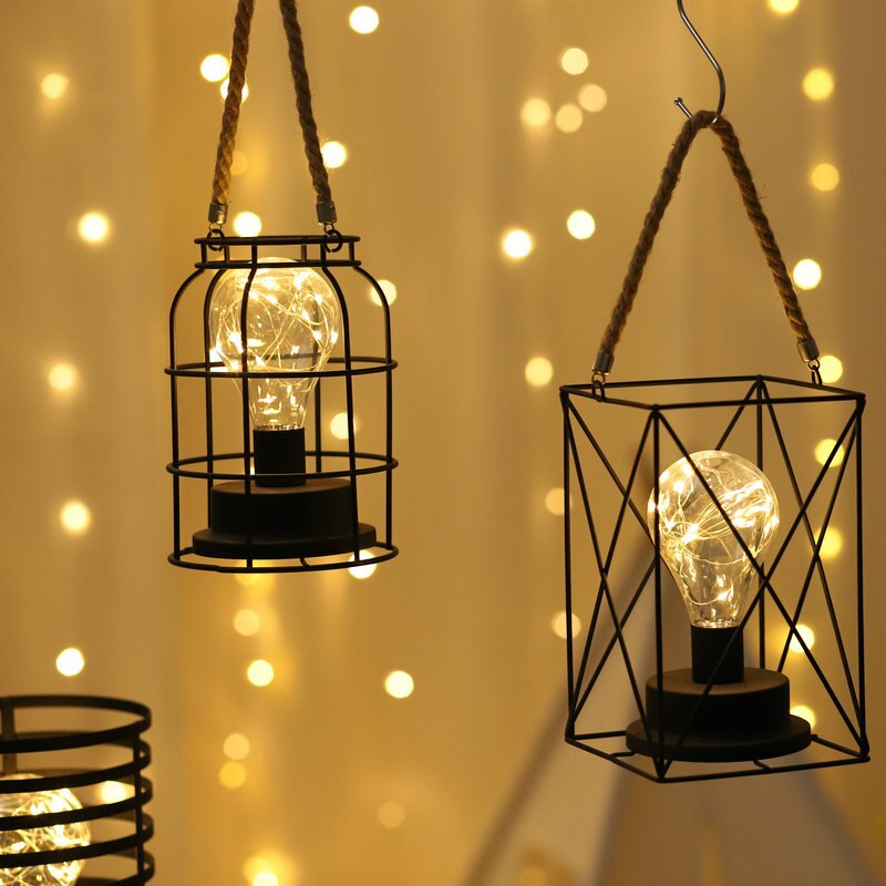 Outdoor Lighting Accent - Pil ile Çalışan Kablosuz Kafes Feneri