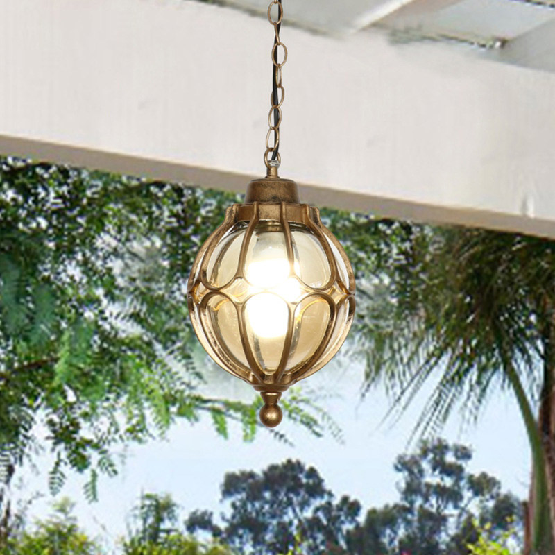 Outdoor Lighting Bronze - Siyah Açık Kolye Işıkları Cam Gölge