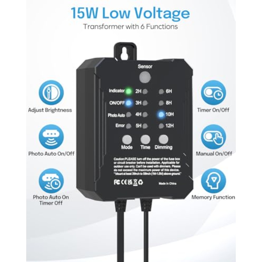 Düşük Voltajlı Trafo Zamanlayı - Outdoor Lighting Kit With Transformer incelemesi ve fiyatı