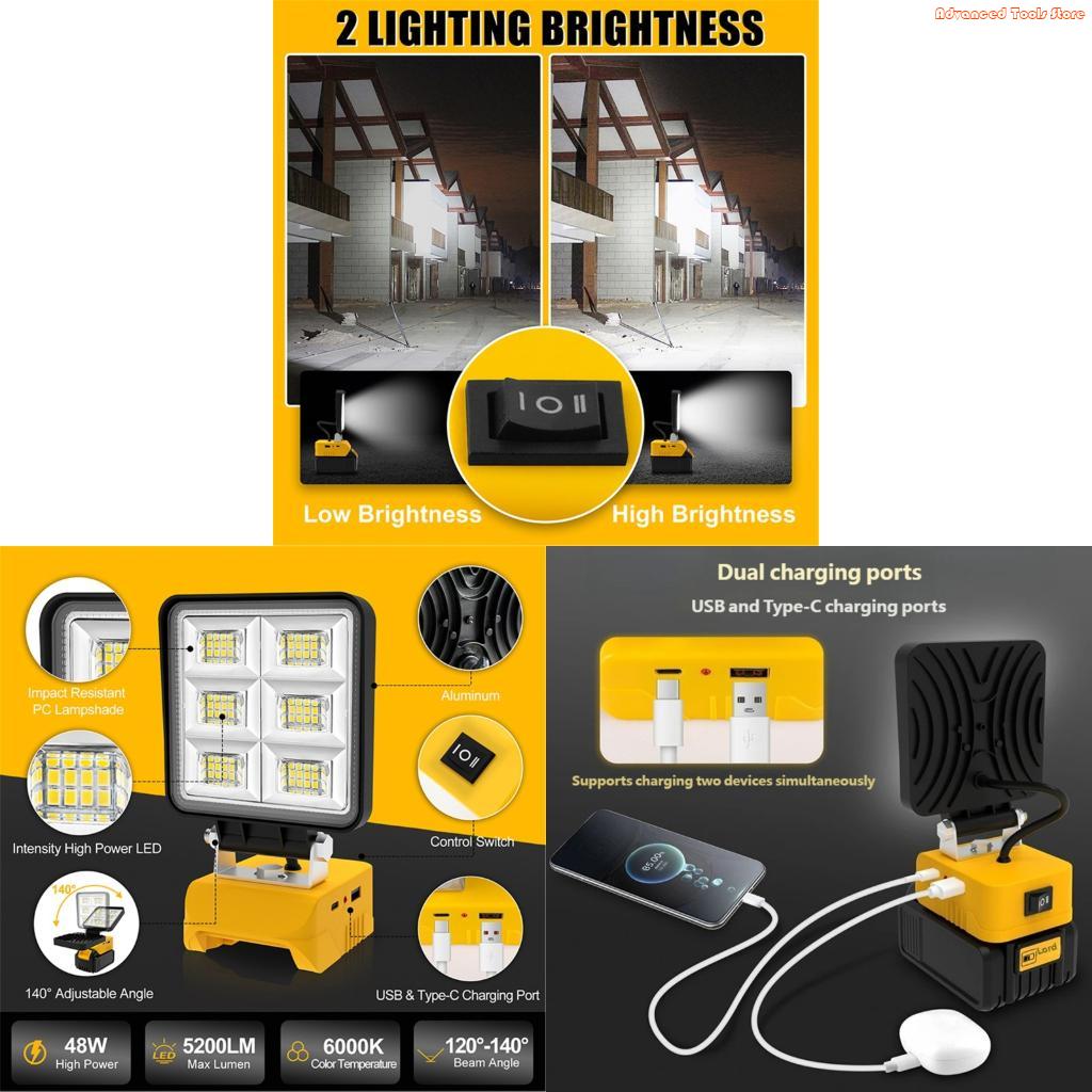 2 adet taşınabilir çalışma ışı - Outdoor Lighting Jobs incelemesi ve fiyatı