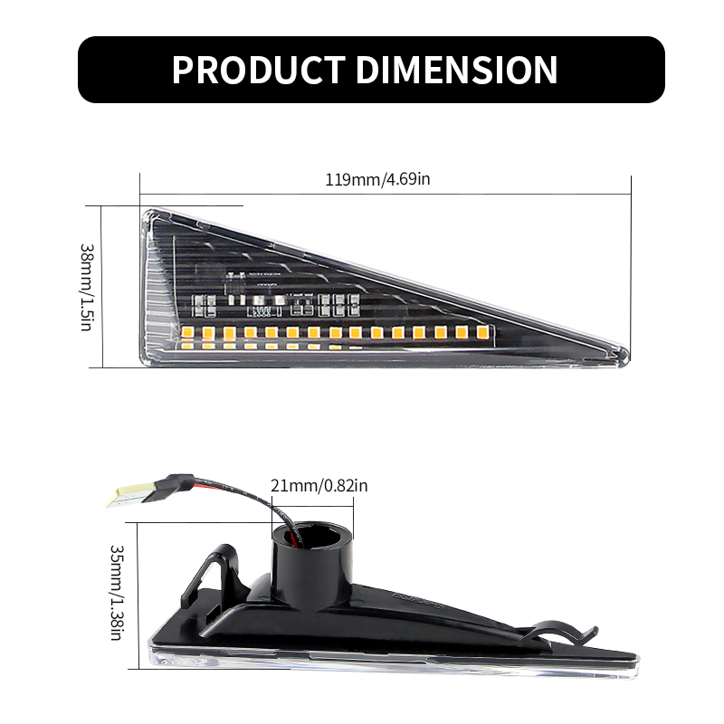 2 adet LED dönüş sinyali yan i - Outdoor Lighting Yellow incelemesi ve fiyatı