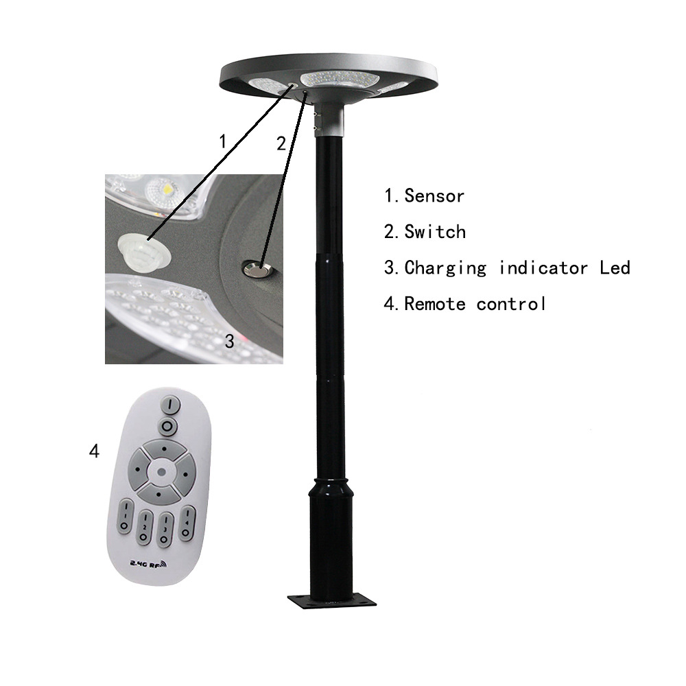 Su geçirmez IP65 UFO Solar LED - Outdoor Lighting Pole incelemesi ve fiyatı